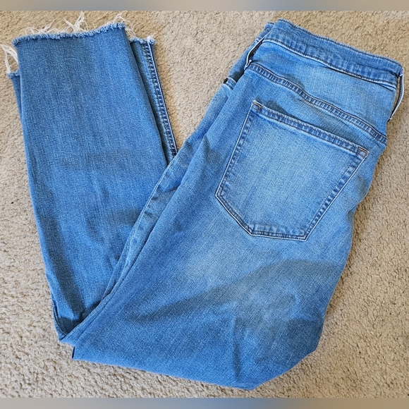J. CREW High Rise Flare Crop Denim Jeans Button Fly Women Sz 33 - Picture 3 of 6